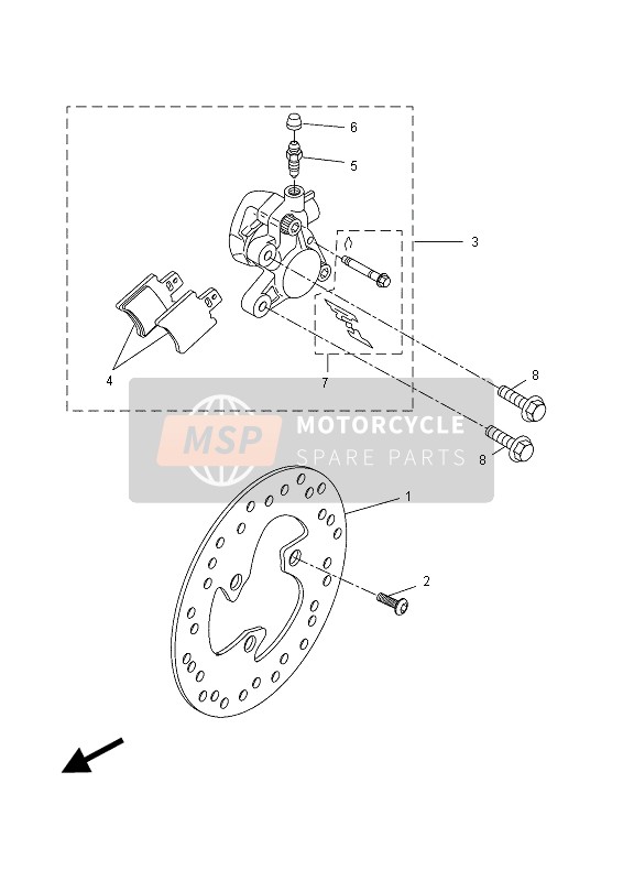 Yamaha YN50 2015 Étrier de frein avant pour un 2015 Yamaha YN50